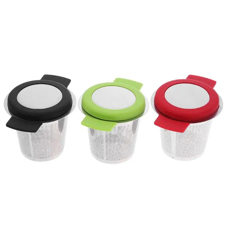 Stainless Steel Tea Infuser Basket – Fine Mesh Strainer with Lid & Handles