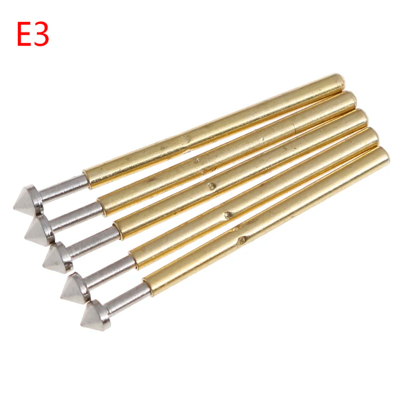 100pcs P75-E2/E3 Gold Plated Spring Pogo Pin Test Probes 1.3mm