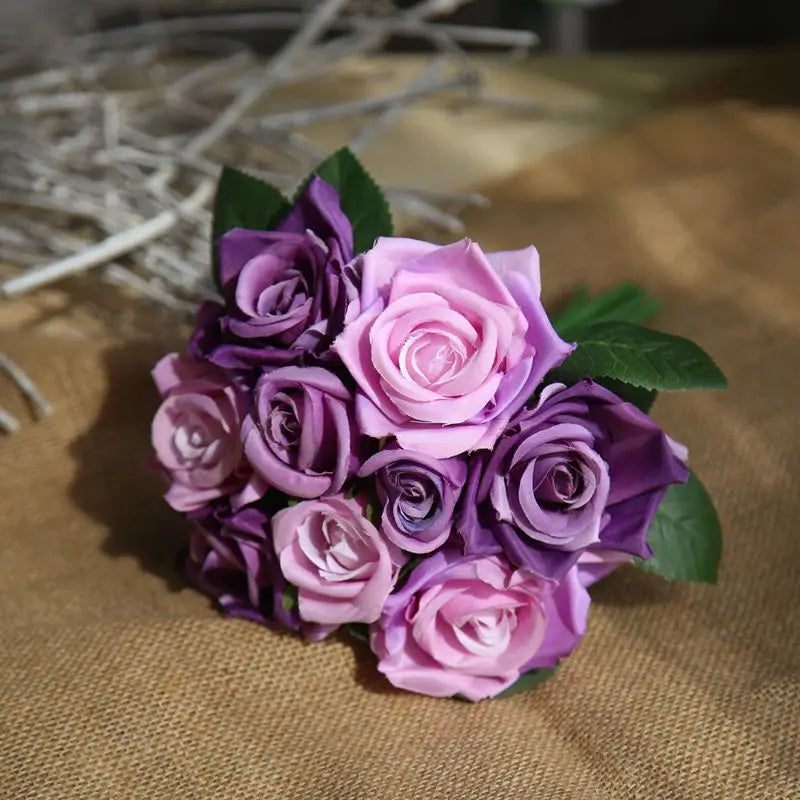 Silk Rose Wedding Bouquet – Artificial Bridal Flowers | Lovegrace
