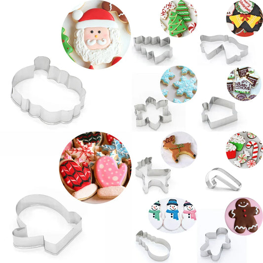Christmas Cookie Cutters | Stainless Steel Xmas Baking Molds Cookie Cutter Set Oasis Select