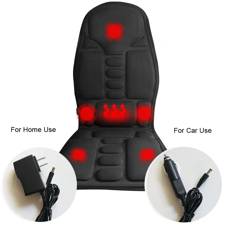 Heated Massage Cushion Pad – Full Body Back Neck & Seat Mat