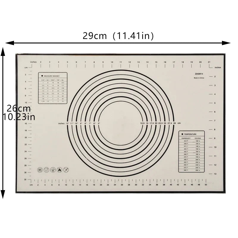 Silicone Baking Mat Set 3 Sizes – Non-Stick Pastry & Dough Mat