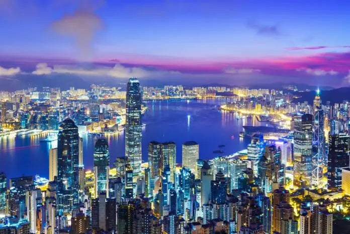 Landsacpe Posters and Prints Wall Art Canvas Painting Beautiful City View of Hong Kong Pictures for Living Room Cuadros Decor Peaceful Pleasures Health and Wellness NP111 50x75cm No Frame