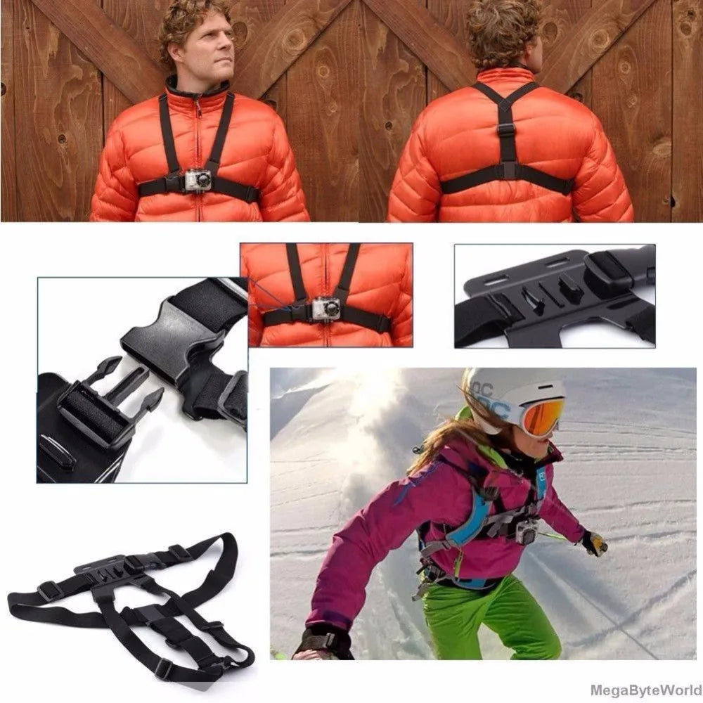 Chest Strap Mount Harness for GoPro Hero 11 10 9 8 & Action Cams