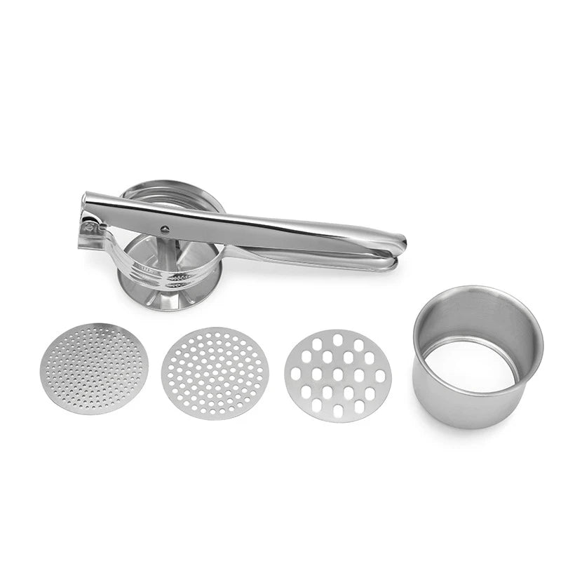 Stainless Steel Potato Ricer & Masher with 3 Interchangeable Discs Peaceful Pleasures Health and Wellness Potato Mashers