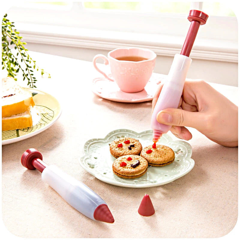 Silicone Food Writing Pen Chocolate Decorating Tools Cake Mold Cream Cup Cookie Icing Piping Pastry Nozzles Kitchen Accessories Peaceful Pleasures Health and Wellness