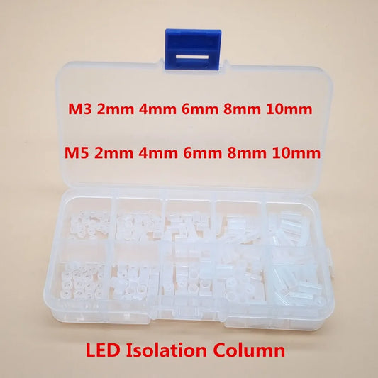 200PCS M3 M5 LED Hollow Pillar Round Isolation Column Round Plastic Spacer Shim Washers 2mm 3mm 4mm 5mm 6mm 7mm 8mm 10mm 16mm Peaceful Pleasures Health and Wellness Default Title