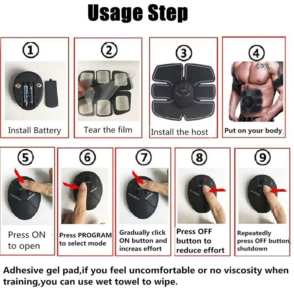 EMS Abdominal Muscle Stimulator – ABS Toner Men & Women