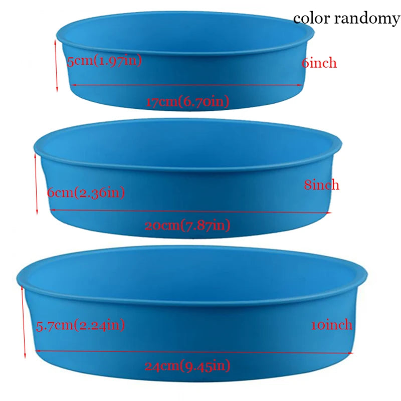 3pc/set Round Shaped Cake Mold Silicone Baking Mold Muffin Cases Cupcake Liner Baking Mold Cakes Bakeware Mould High-Quality Peaceful Pleasures Health and Wellness