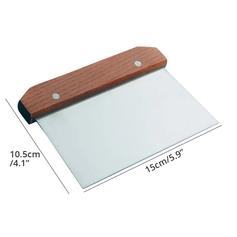 Leeseph Multi-purpose Stainless Steel Scraper & Chopper, Dough Scraper, Pizza Dough Cutter , kitchen tools Peaceful Pleasures Health and Wellness B