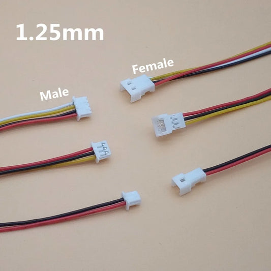 20 Sets/Lot Micro JST 1.25MM 2-Pin/3-Pin/4-Pin Male & Female Connector Plug with Wires Cables LED Strip Connectors Peaceful Pleasures Health and Wellness