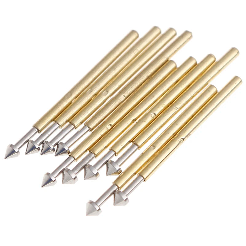 100pcs P75-E2/E3 Gold Plated Spring Pogo Pin Test Probes 1.3mm