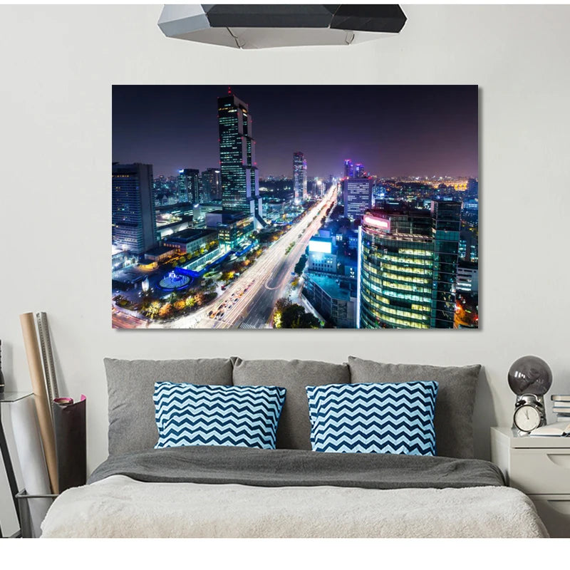 Landsacpe Posters and Prints Wall Art Canvas Painting Beautiful City View of Hong Kong Pictures for Living Room Cuadros Decor Peaceful Pleasures Health and Wellness