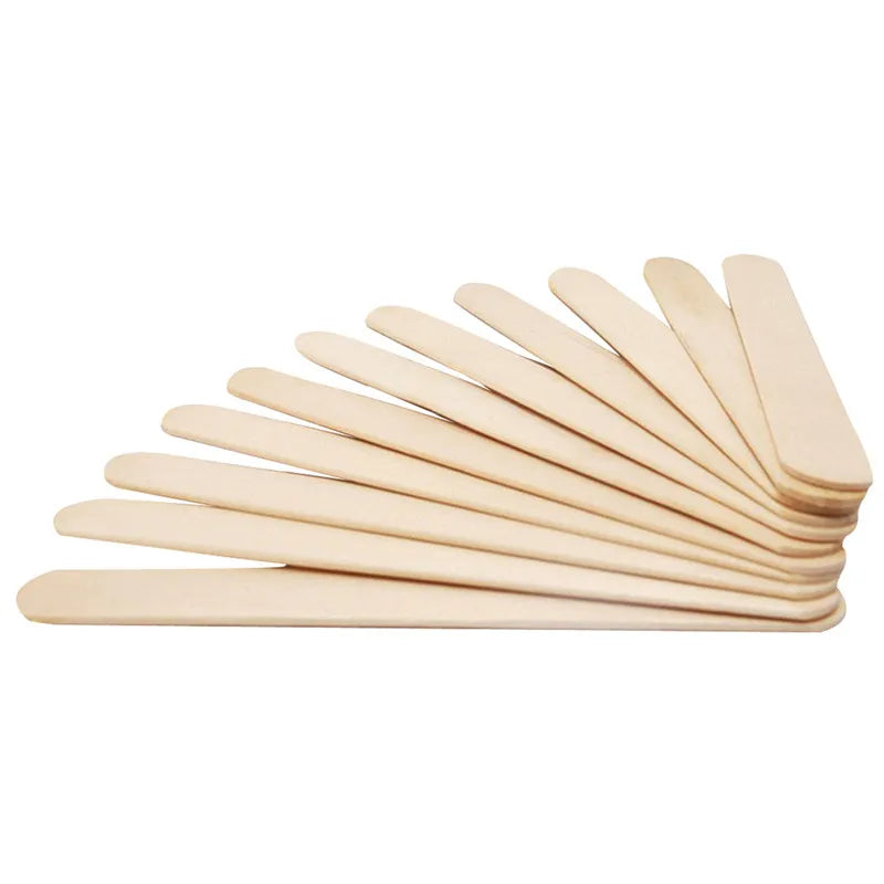 50-Pack Wooden Popsicle & Ice Cream Sticks – Natural Wood, 2 Sizes, for DIY Crafts & Ice Lollies
