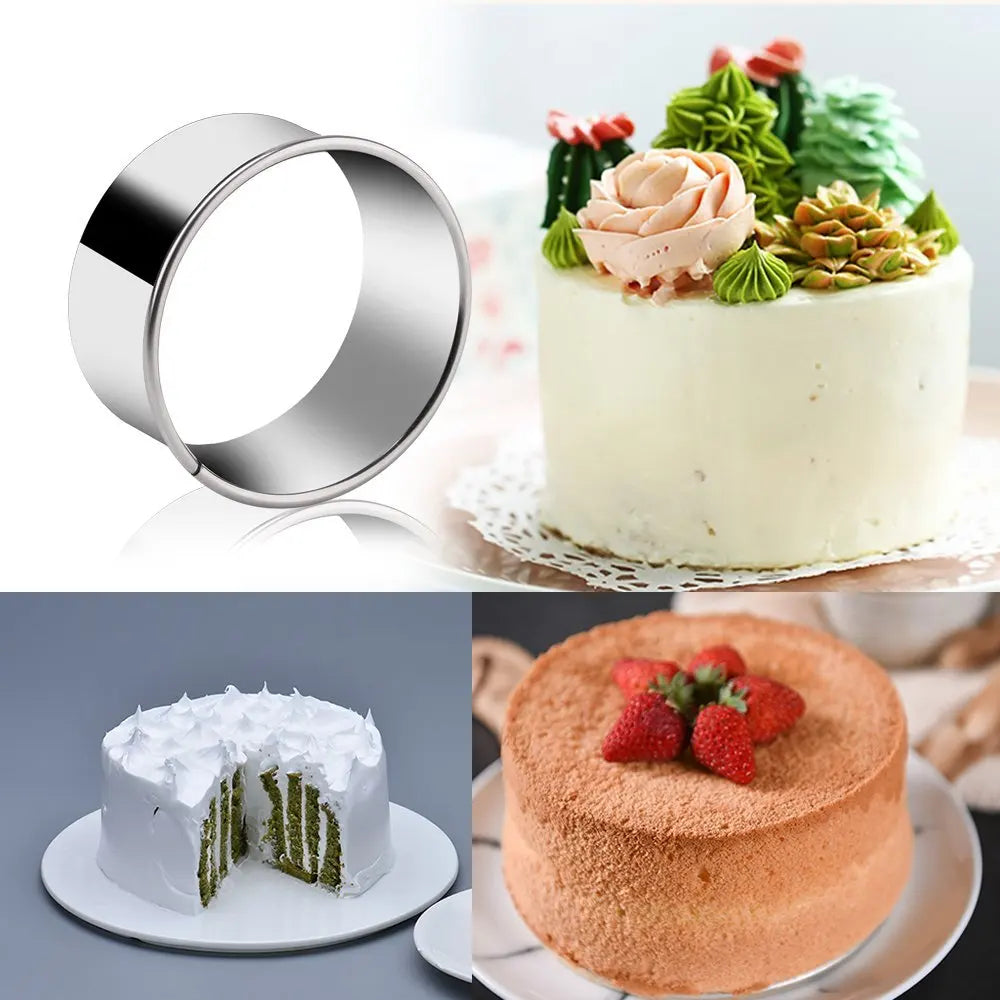 11pcs/Set Stainless Steel Round Cookie Moulds Practical Biscuit Cutters Circle DIY Mousse Cake Dessert Pastry Decorating Tool Peaceful Pleasures Health and Wellness