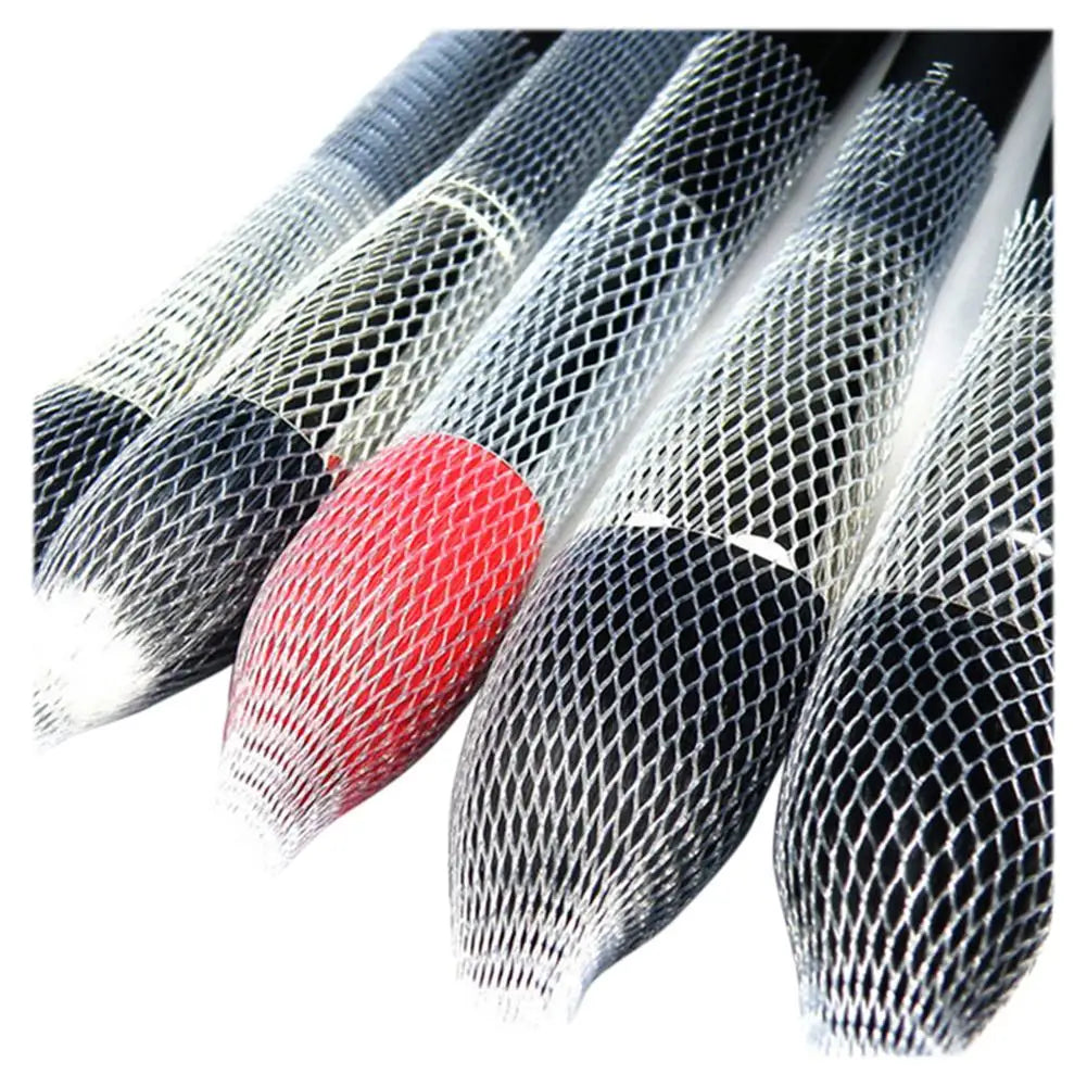 100pcs Makeup Brush Mesh Net Covers – Elastic Protective Sheath