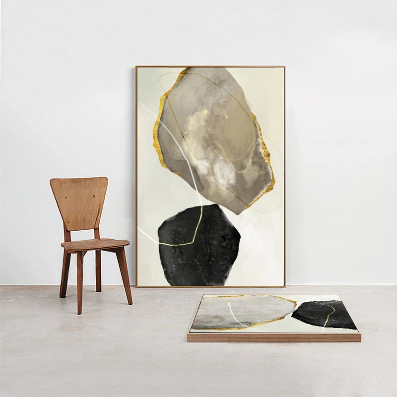 Abstract Modern Minimalist Shape Color Block Elegant Decorative Painting, Posters and Prints Wall Art Canvas Pictures Nordic Art Peaceful Pleasures Health and Wellness