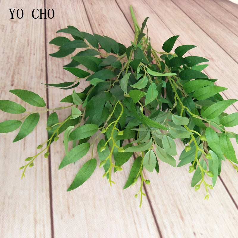YO CHO Artificial Willow Leaf Silk Bouquet | Wedding Home Décor