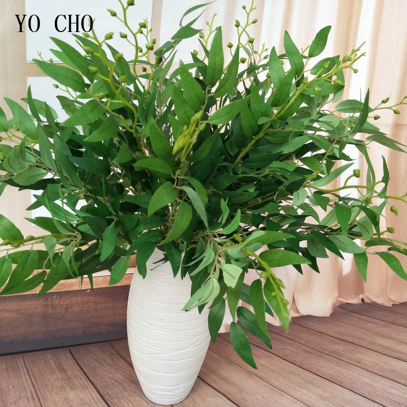 YO CHO Artificial Willow Leaf Silk Bouquet | Wedding Home Décor