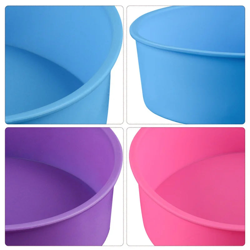 3pc/set Round Shaped Cake Mold Silicone Baking Mold Muffin Cases Cupcake Liner Baking Mold Cakes Bakeware Mould High-Quality Peaceful Pleasures Health and Wellness