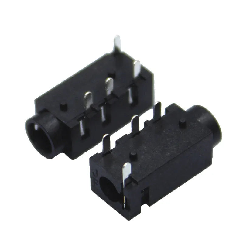 100Pcs PCB Mount 3.5mm Female 4 Pole DIP Audio Jack Connector PJ320A Peaceful Pleasures Health and Wellness