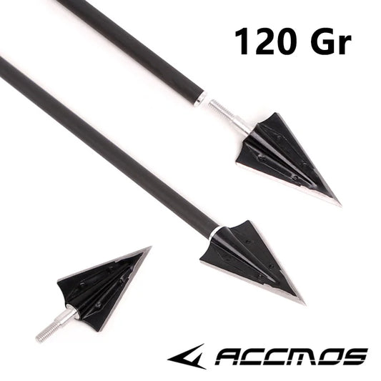 Hunting Arrows Tips Arrow Heads Broadheads Archery Recurve Composite Peaceful Pleasures Health and Wellness 3pc 150gr black