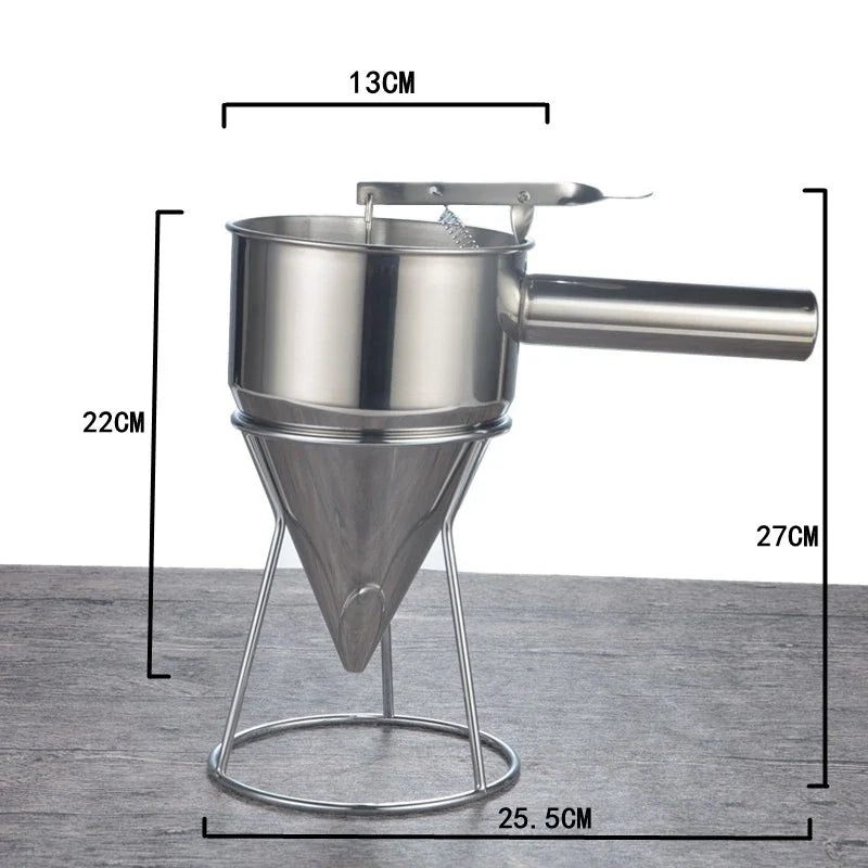 Stainless Steel Batter Dispenser Funnel – Octopus Balls & Baking