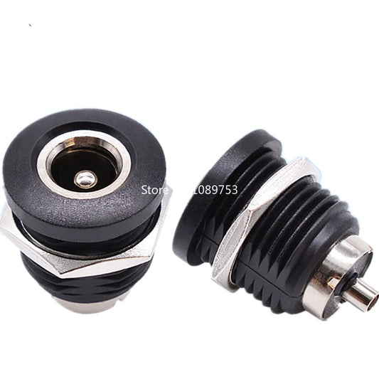 10Pcs DC Large Current Charging Jack 5.5x2.5mm / 5.5x2.1mm Female Panel Mount Connector 5.5x2.5/2.1mm Socket Connector Peaceful Pleasures Health and Wellness 5.5X2.5MM-10PCS