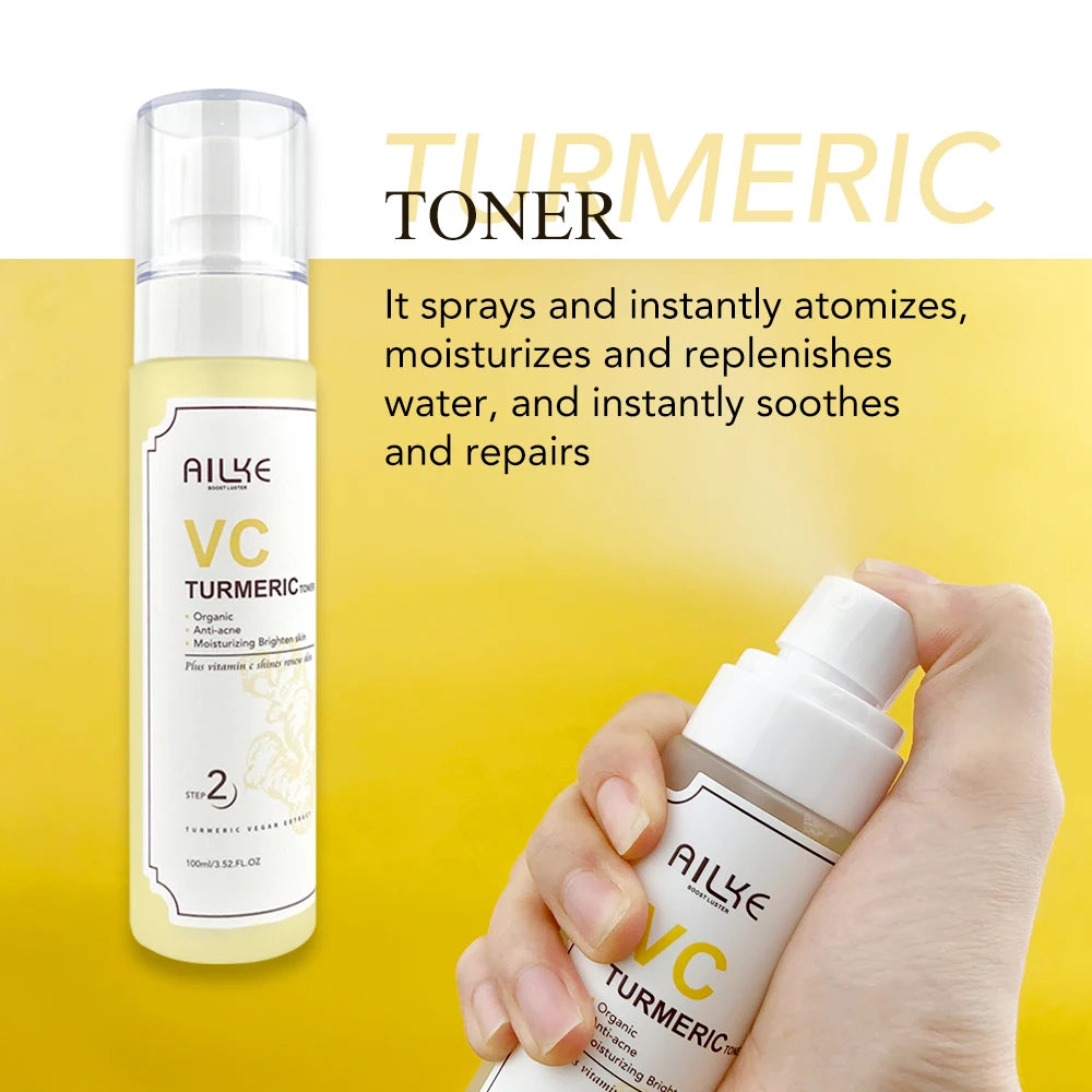 AILKE Turmeric Vitamin C 5-in-1 Skin Care Set | Brightening Kit