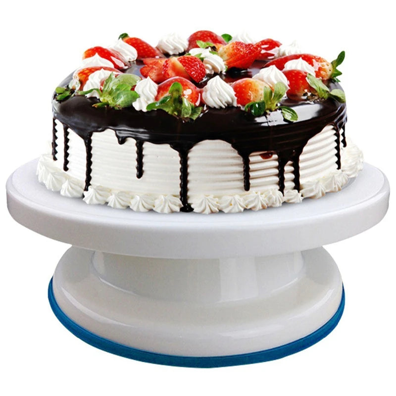5pc Plastic Cake Turntable Rotating Cake Plastic Dough Knife Decorating 10 Inch Cream Cakes Stand Cake Rotary Table Hot Sal Peaceful Pleasures Health and Wellness