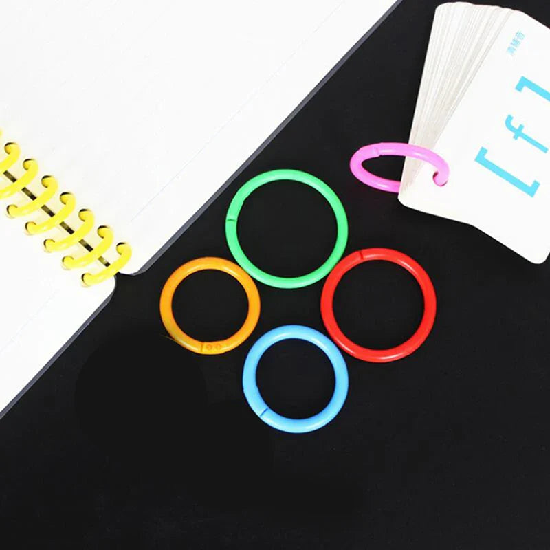 20Pcs 28mm Plastic Loose Leaf Binder Rings | DIY Notebook Albums