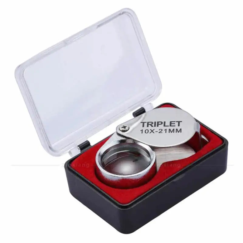 Folding Jewllery Loupe Portable Magnifying Glass Pocket Size Lovely Jewllery Magnifier Glasses 10X 20X 30X Magnification Metal Peaceful Pleasures Health and Wellness