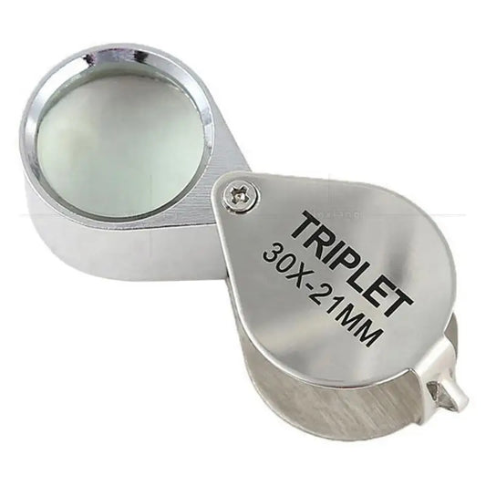 Folding Jewllery Loupe Portable Magnifying Glass Pocket Size Lovely Jewllery Magnifier Glasses 10X 20X 30X Magnification Metal Peaceful Pleasures Health and Wellness 20X