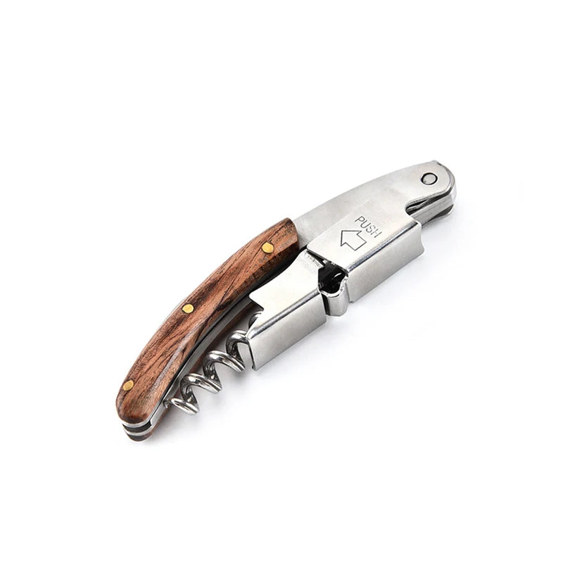 Wine Opener, Professional Waiters Corkscrew, PU Bag, Bottle Opener and Foil Cutter Gift for Wine Lovers Peaceful Pleasures Health and Wellness E