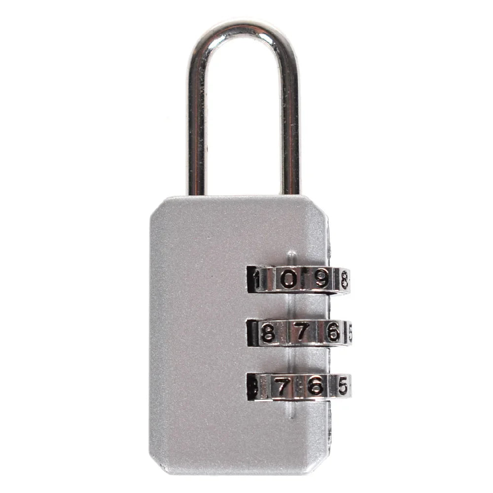 3-Dial Resettable Combination Padlock – Luggage, Gym & Travel