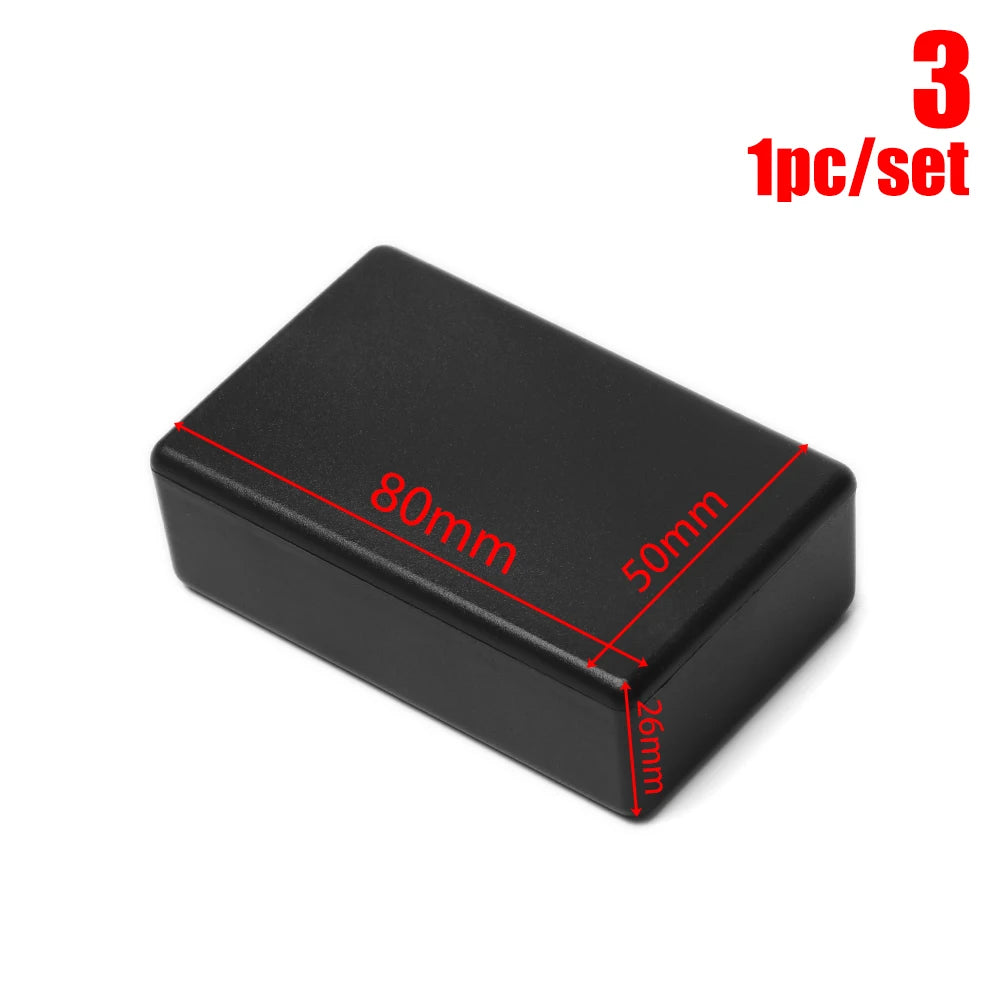 Waterproof ABS Plastic Project Box | Black Electronic Enclosure