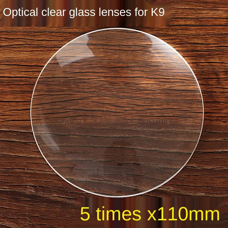 110mm Biconvex Lens K9 Optical White Glass Magnifying Lens Self-Made Projector Physical Industry Experiment Accessories Peaceful Pleasures Health and Wellness 110mm 5X