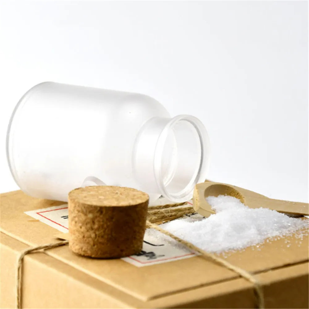 Matte Round Cork Jar 100–500ml | Bath Salt & Cosmetic Storage