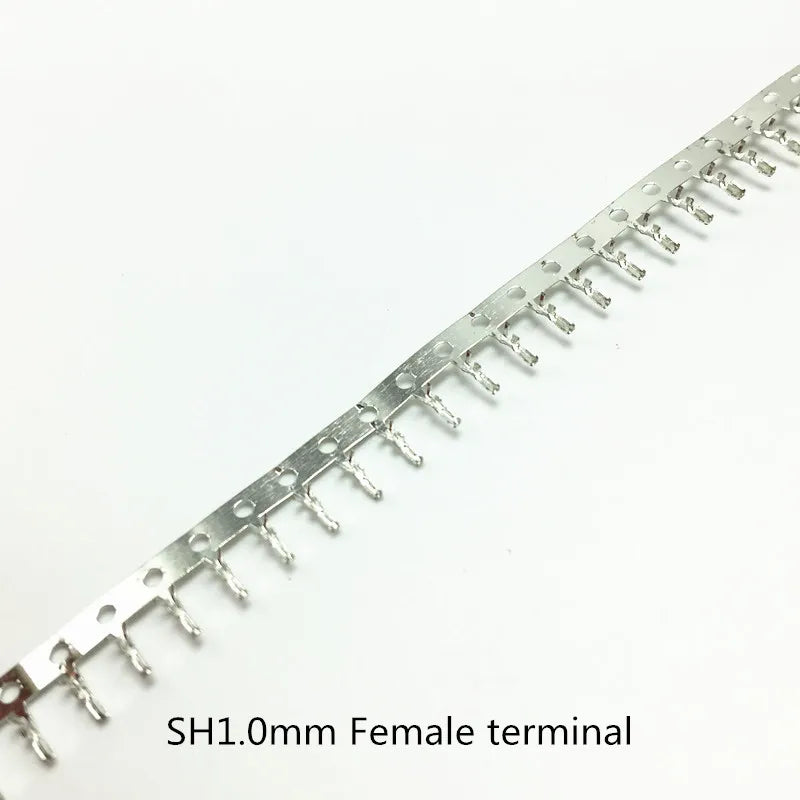 100pcs Line Pressing Terminal Reed XH2.54 PH2.0 CH3.96 VH3.96 KF2510 Dupont SM ZH1.5 JST1.25 SH1.0 Strip Metal Needle Peaceful Pleasures Health and Wellness SH1.0mm Female