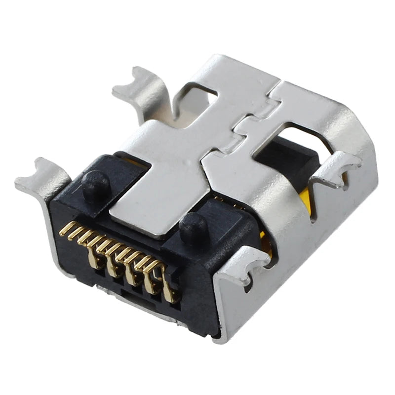 10Pcs Female Mini USB Type B 10 Pin SMT SMD Mount Jack Connector Port Flat Mouth Peaceful Pleasures Health and Wellness