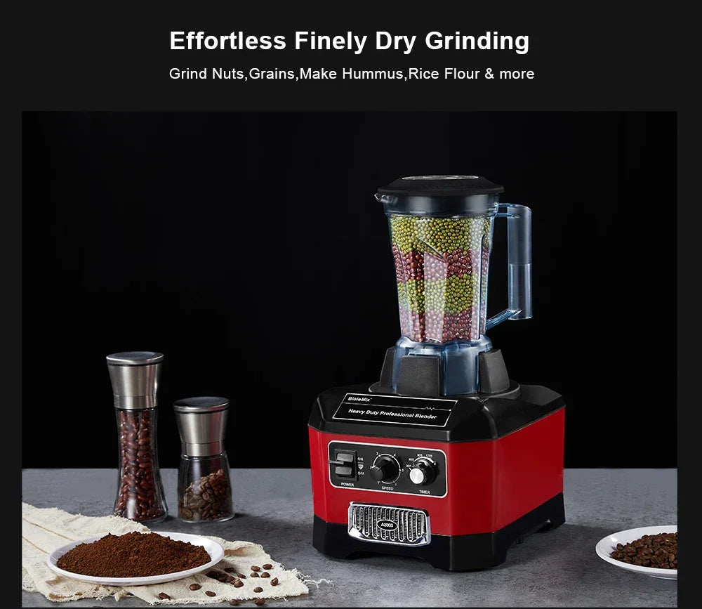 BPA Free Heavy Duty Professional Commercial Bar Blender Food Mixer Juicer Ice Crusher Smoothie Maker Max 2200W Peaceful Pleasures Health and Wellness