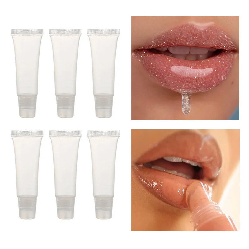 Empty Lip Gloss Tubes with Syringe Clear Soft Lip Gloss Container Refillable Lipgloss Tubes for DIY Cosmetic Makeup Peaceful Pleasures Health and Wellness