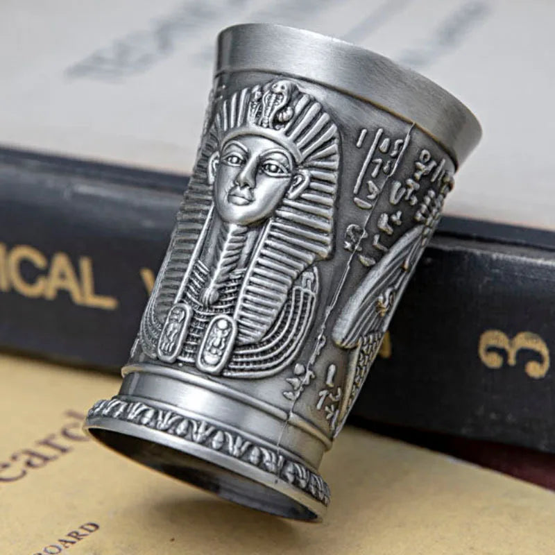 Ancient Egypt Decorative Metal Wine Goblet – Retro Egyptian Chalice, Unique Gift for Halloween & Christmas