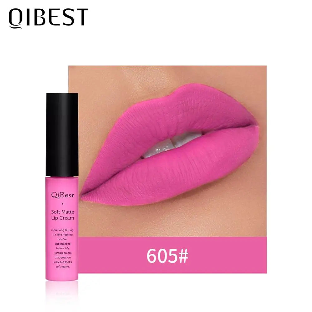 QIBEST Matte Lip Gloss Lip Makeup 34 Colors Velet Nude Waterproof Lipgloss Matte Lipstick Liquid Lipstick Long lasting Lip Tint Peaceful Pleasures Health and Wellness 5