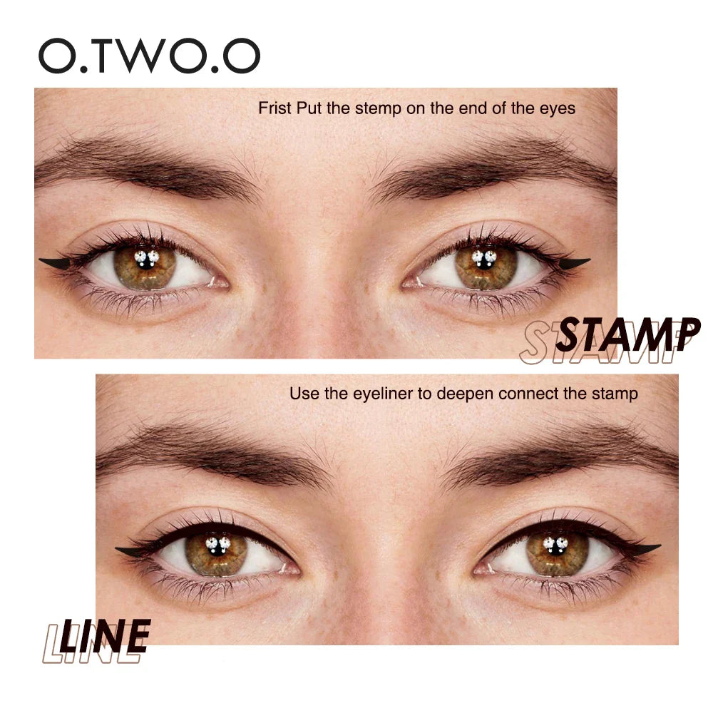 O.TWO.O Double-Ended Stamp Eyeliner – Waterproof Black Pen