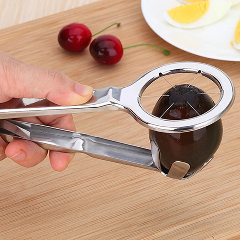 Multifunction Stainless Steel Egg Slicer Eggs Cutting Egg Wedges Fruits Slicing Strawberry Cheese Kitchen Tool Peaceful Pleasures Health and Wellness