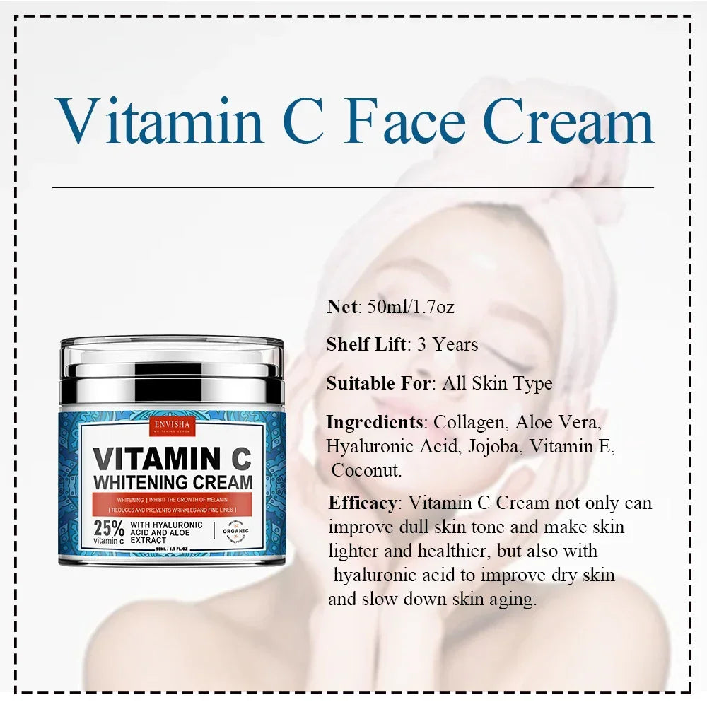 ENVISHA Neck & Face Cream – Retinol, Collagen & Vitamin C 50ml Face Cream Peaceful Pleasures Health and Wellness