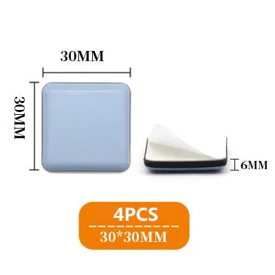 4-Pack Self-Adhesive Rubber Floor Protector Pads – Furniture Glides