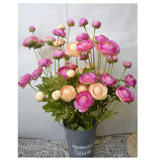 Silk Tea Rose Artificial Flower Bouquet – 8 Heads, 95cm Artificial Flower Bouquet Peaceful Pleasures Health and Wellness