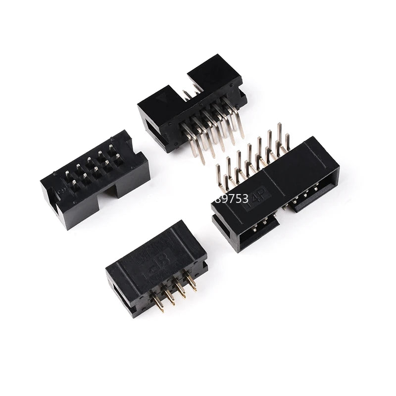 10PCS DC3 JTAG ISP Socket 2.54mm IDC Box Header Connector 6P/8P/10P/14P/16P/20P/30P/34P/40P Double Row Straight / Curved Needle Peaceful Pleasures Health and Wellness